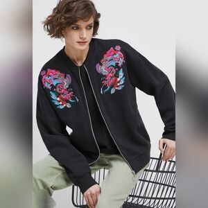 Medicine Embroidered Bomber Sweatshirt, VGUC, Size S